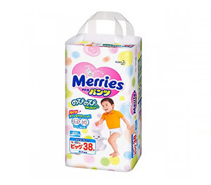 Merries Меррис Трусики XL (12-22 кг) 38 шт