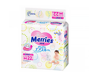 Merries Меррис Подгузники M (6-11 кг) 22 шт