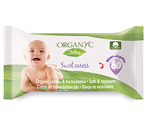 Organyc Органик Органические детские влажные салфетки для нежной и чувствительной кожи Гипоаллергенные 60 шт