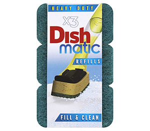 easyDo Dishmatic Дишматик Эко сменный блок для губки зеленый стандарт 3 шт