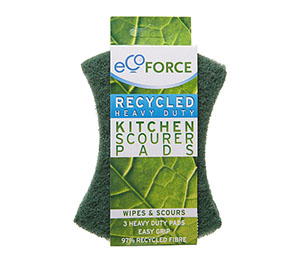 easyDo EcoForce ЭкоФорс Эко кухонные губки зеленые для сильных загрязнений 3 шт