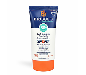 BioSolis БиоСолис Натуральное солнцезащитное молочко для лица и тела SPF 50+ SPORT 75 мл